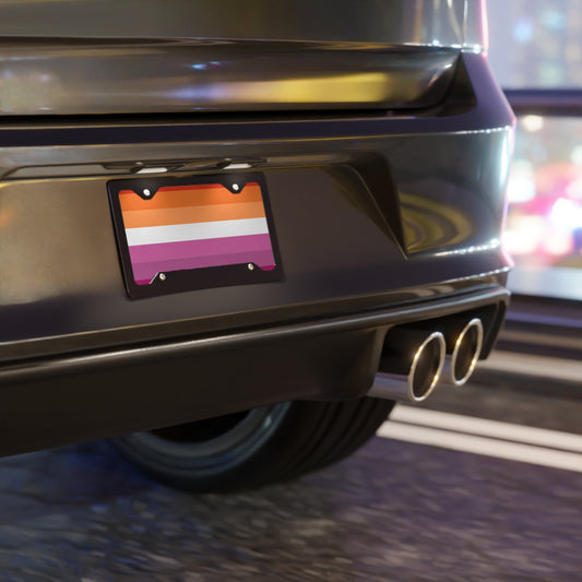 Lesbian Pride License Plate - LGBTQ Car Vanity Tag, Pride Flag Auto Plate, Perfect Lesbian Gift for Cars & Truc