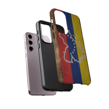Venezuela Flag Phone Map Case Protective Tough Cover Flag of Venezuela Samsung Venezuelan Pride Hard Plastic Back Venezuela Map Cover