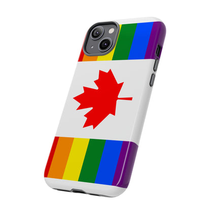 Pride Flag Phone Case -Tough Cases for LGBTQ+ Supporters Canada Theme Rainbow Design Colorful Accessories Birthday Gift