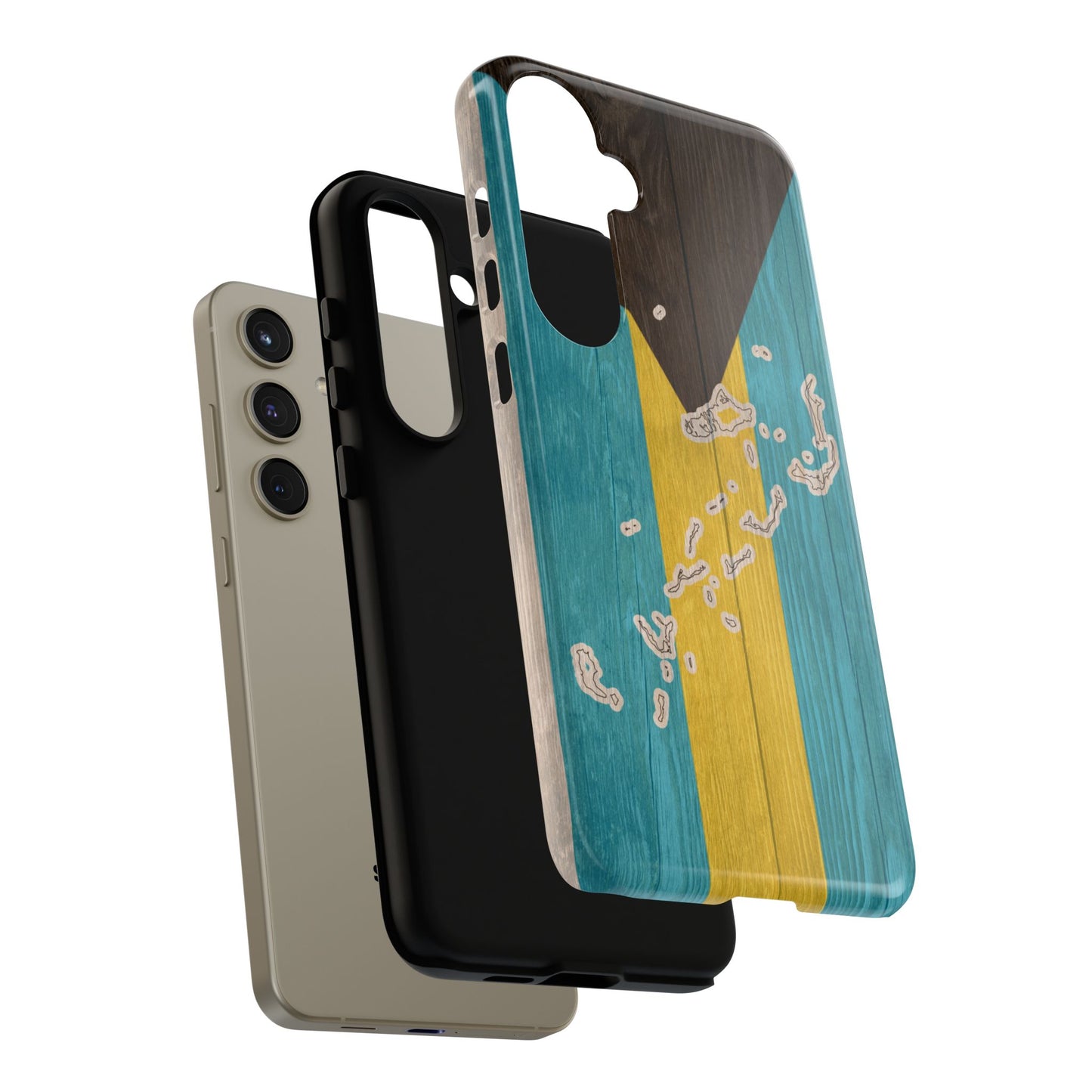 Bahamas Flag Phone Map Case Protective Tough Cover Flag of Bahamas Samsung Bahamian Pride Hard Plastic Back Bahamas Flag Cover