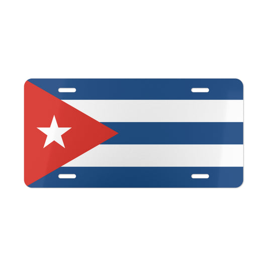 Vanity Plate Cuban Flag License Plate Car Decoration Patriotic Gift Custom Front Plate Personalized Auto Tag Cuban Flag
