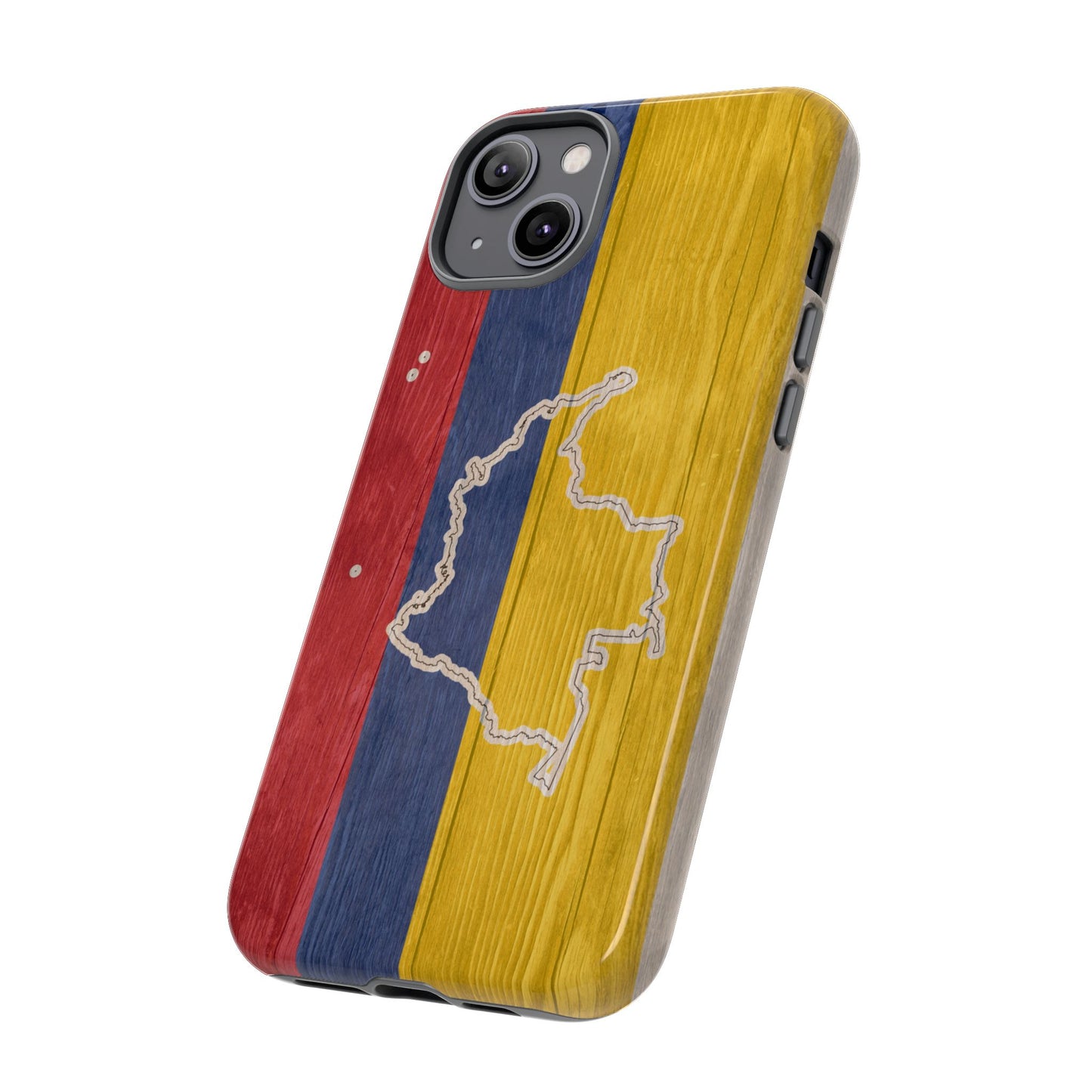Colombian Flag Map Style iPhone Case Protective Tough Cover Flag of Colombia Samsung Colombian Pride Huawei Hard Plastic Back Colombia Phone