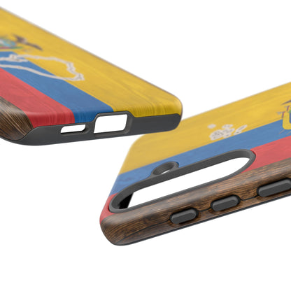 Ecuador Flag Phone Map Case Protective Tough Cover Flag of Ecuador Samsung Ecuadorian Pride Hard Plastic Back Ecuadorian Flag Cover