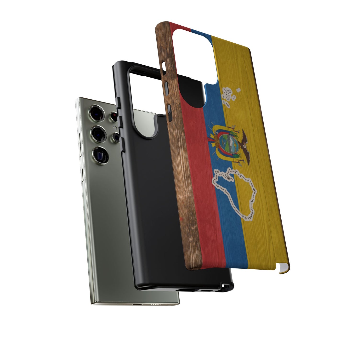 Ecuador Flag Phone Map Case Protective Tough Cover Flag of Ecuador Samsung Ecuadorian Pride Hard Plastic Back Ecuadorian Flag Cover