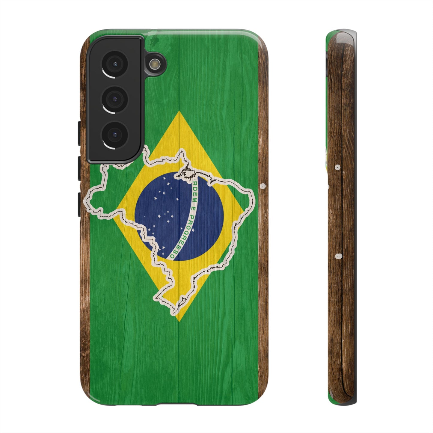 Brazil Flag Phone Map Case Protective Tough Cover Flag of Brazil Samsung Brazilian Pride Hard Plastic Back Brazil Flag Cover
