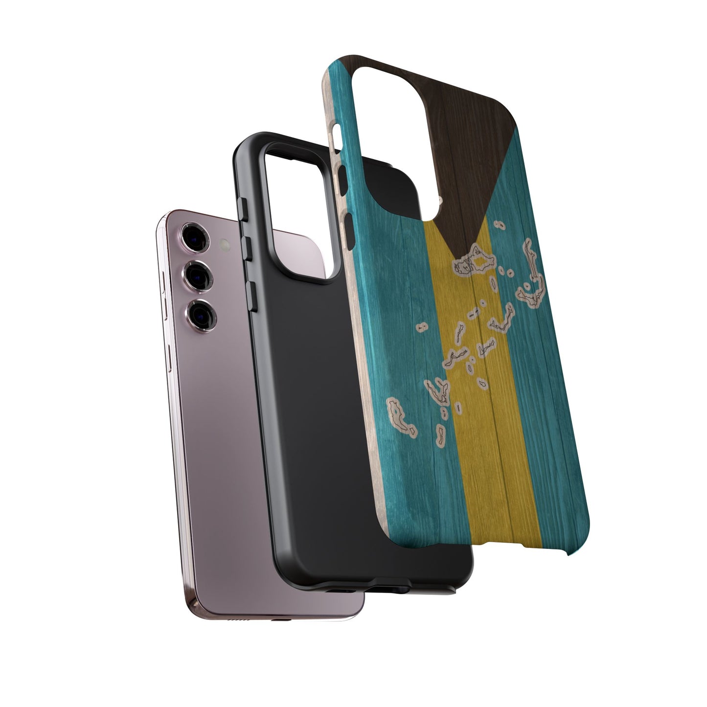 Bahamas Flag Phone Map Case Protective Tough Cover Flag of Bahamas Samsung Bahamian Pride Hard Plastic Back Bahamas Flag Cover
