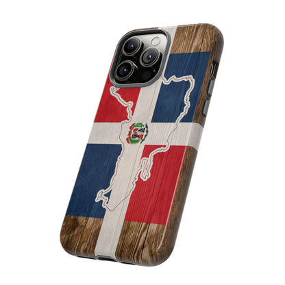 Dominican Republic Flag Phone Map Case Protective Tough Cover Flag of Dominican Pride Hard Plastic Back DR Flag Cover Dominicana