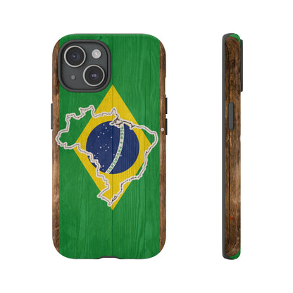 Brazil Flag Phone Map Case Protective Tough Cover Flag of Brazil Samsung Brazilian Pride Hard Plastic Back Brazil Flag Cover