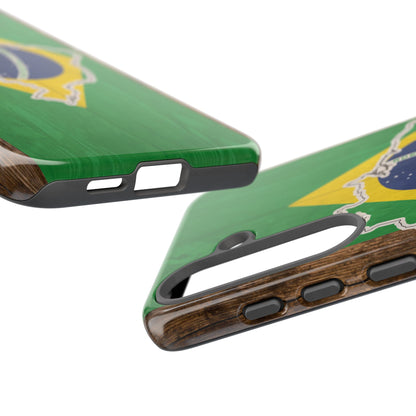 Brazil Flag Phone Map Case Protective Tough Cover Flag of Brazil Samsung Brazilian Pride Hard Plastic Back Brazil Flag Cover