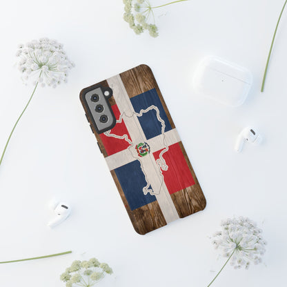 Dominican Republic Flag Phone Map Case Protective Tough Cover Flag of Dominican Pride Hard Plastic Back DR Flag Cover Dominicana
