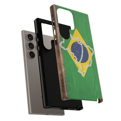 Brazil Flag Phone Map Case Protective Tough Cover Flag of Brazil Samsung Brazilian Pride Hard Plastic Back Brazil Flag Cover