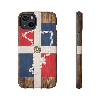 Dominican Republic Flag Phone Map Case Protective Tough Cover Flag of Dominican Pride Hard Plastic Back DR Flag Cover Dominicana