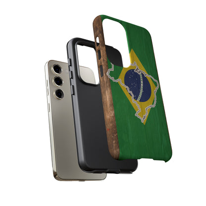 Brazil Flag Phone Map Case Protective Tough Cover Flag of Brazil Samsung Brazilian Pride Hard Plastic Back Brazil Flag Cover