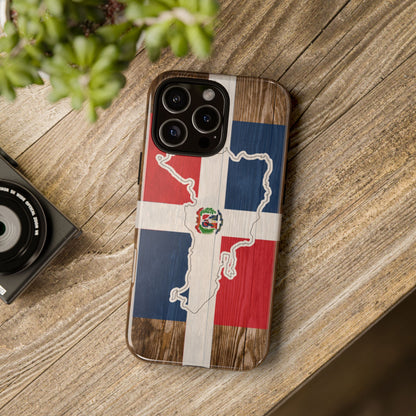Dominican Republic Flag Phone Map Case Protective Tough Cover Flag of Dominican Pride Hard Plastic Back DR Flag Cover Dominicana