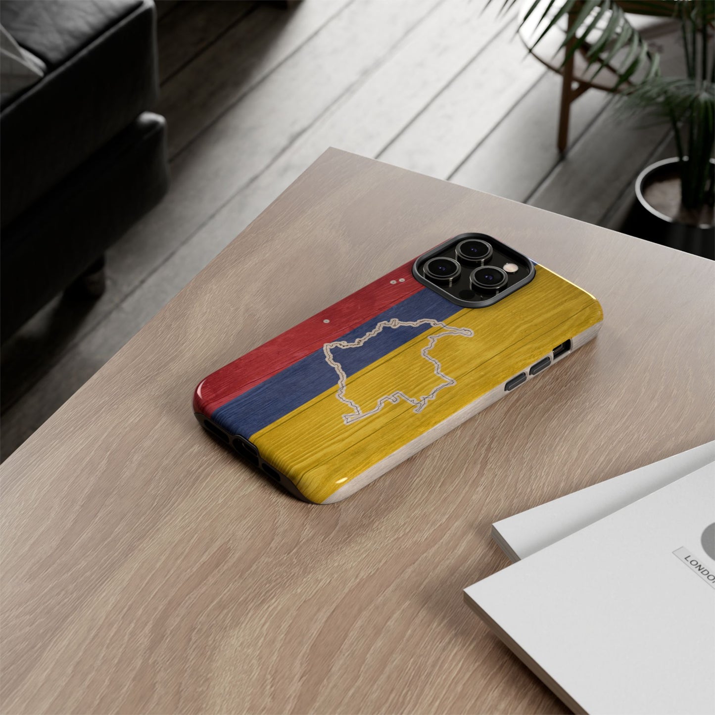 Colombian Flag Map Style iPhone Case Protective Tough Cover Flag of Colombia Samsung Colombian Pride Huawei Hard Plastic Back Colombia Phone