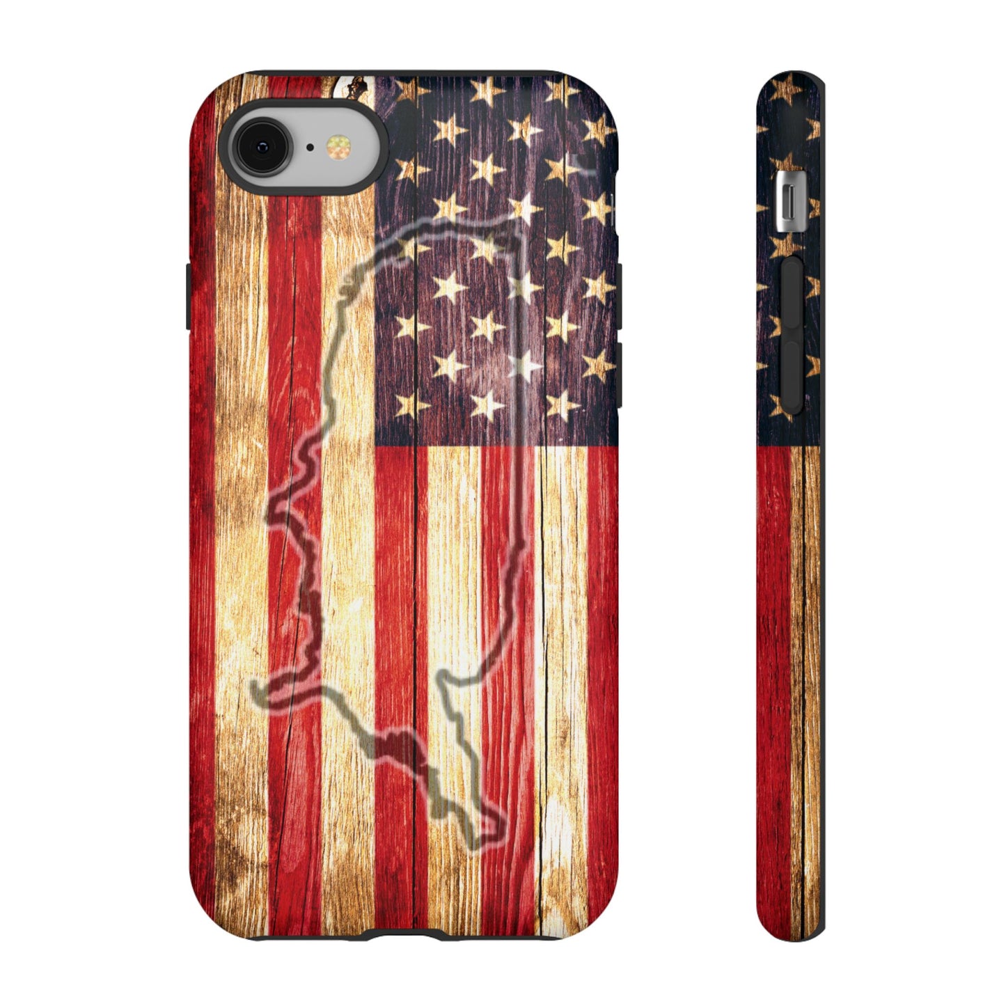 USA flag & map tough phone case for iPhone Samsung Google Patriotic impact-resistant cover with UV protection and shock absorption USA Flag