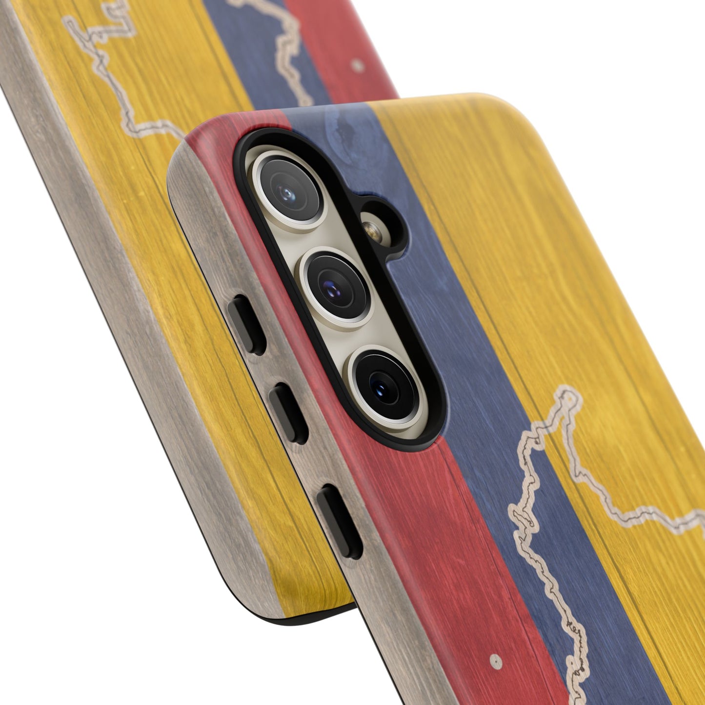 Colombian Flag Map Style iPhone Case Protective Tough Cover Flag of Colombia Samsung Colombian Pride Huawei Hard Plastic Back Colombia Phone