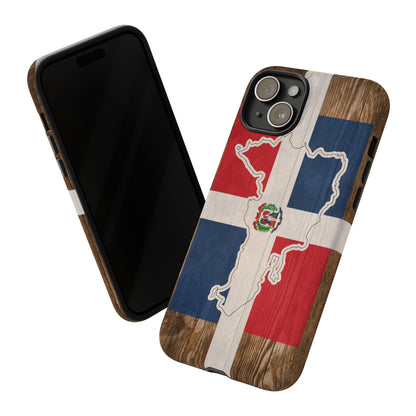 Dominican Republic Flag Phone Map Case Protective Tough Cover Flag of Dominican Pride Hard Plastic Back DR Flag Cover Dominicana