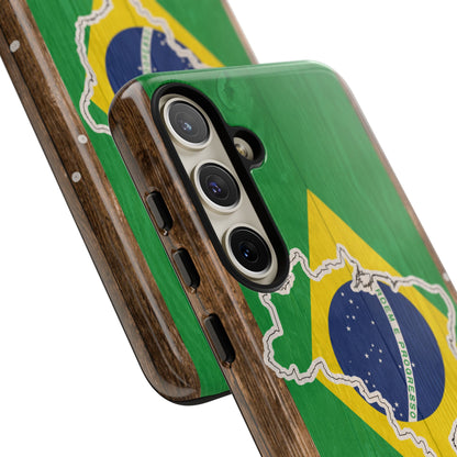 Brazil Flag Phone Map Case Protective Tough Cover Flag of Brazil Samsung Brazilian Pride Hard Plastic Back Brazil Flag Cover
