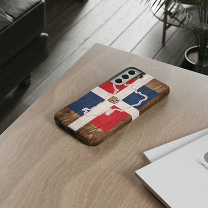 Dominican Republic Flag Phone Map Case Protective Tough Cover Flag of Dominican Pride Hard Plastic Back DR Flag Cover Dominicana