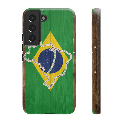 Brazil Flag Phone Map Case Protective Tough Cover Flag of Brazil Samsung Brazilian Pride Hard Plastic Back Brazil Flag Cover