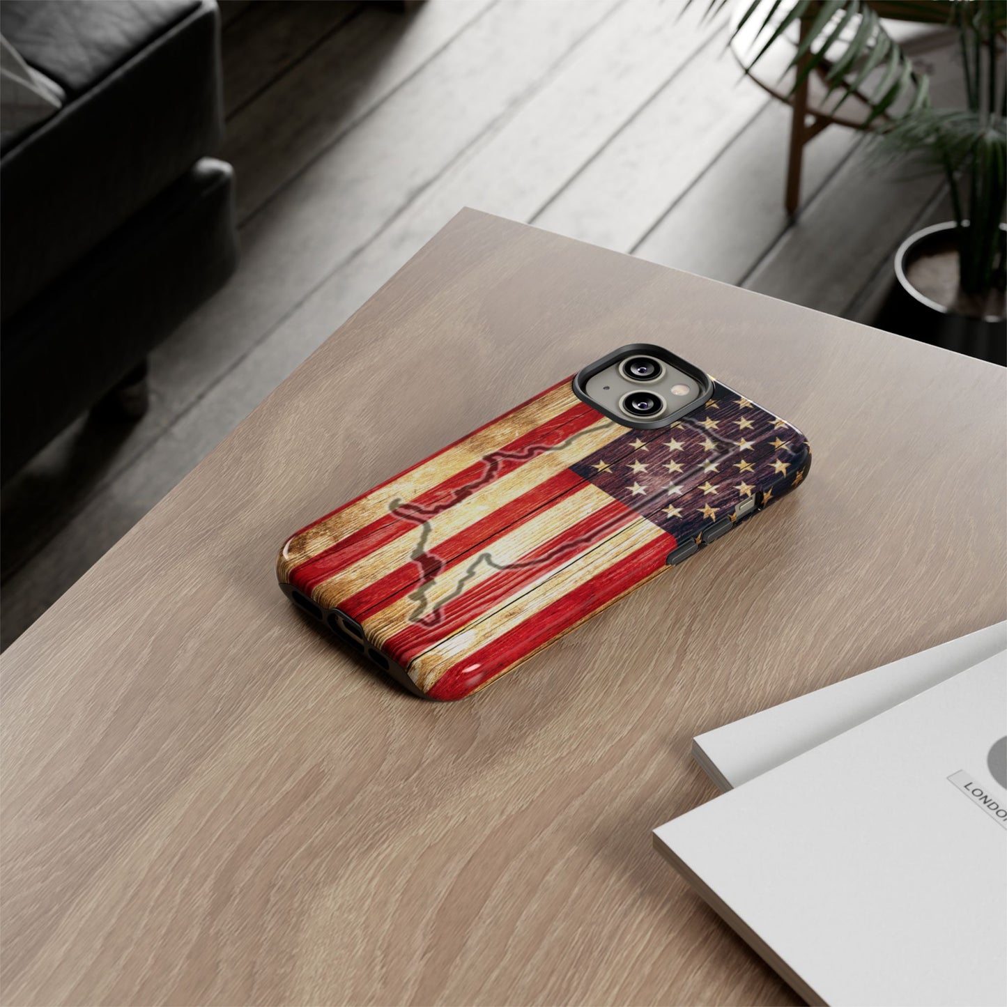 USA flag & map tough phone case for iPhone Samsung Google Patriotic impact-resistant cover with UV protection and shock absorption USA Flag