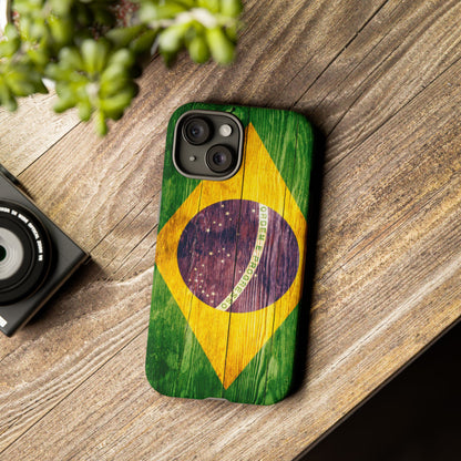 Brazil Phone Case Protective Tough Cover Flag of Brazil Samsung Brazilian Pride Hard Plastic Back Brazil Flag Cover IPhone Souvenir Gift Protective Case