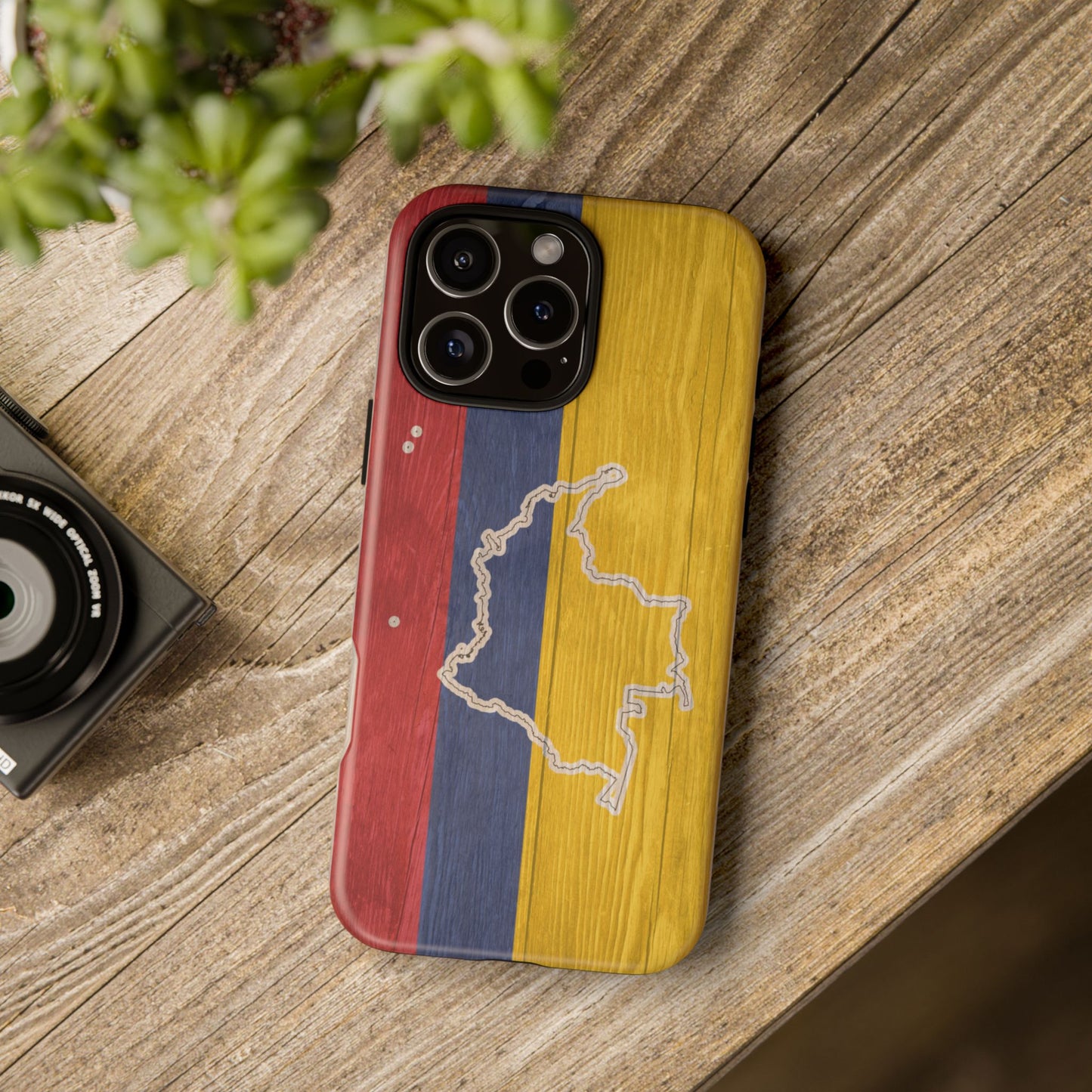 Colombian Flag Map Style iPhone Case Protective Tough Cover Flag of Colombia Samsung Colombian Pride Huawei Hard Plastic Back Colombia Phone