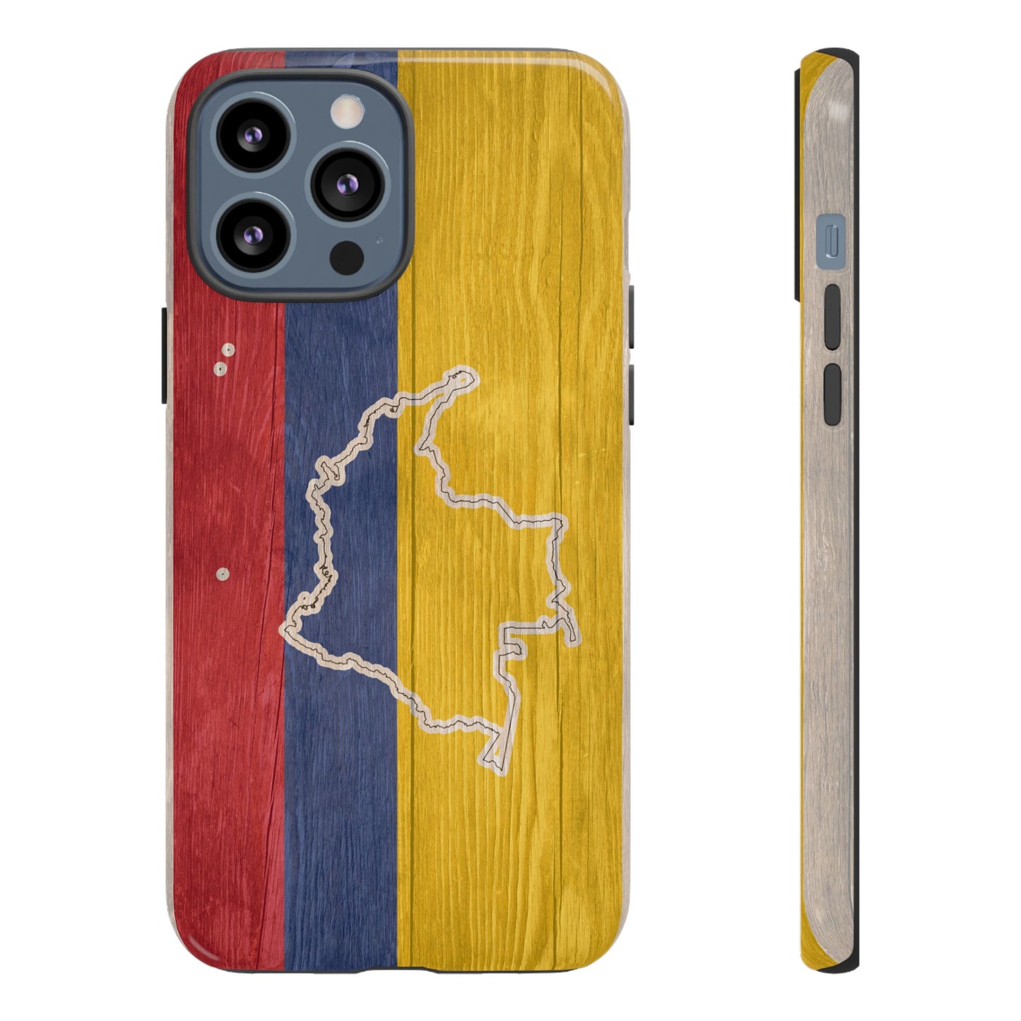 Colombian Flag Map Style iPhone Case Protective Tough Cover Flag of Colombia Samsung Colombian Pride Huawei Hard Plastic Back Colombia Phone