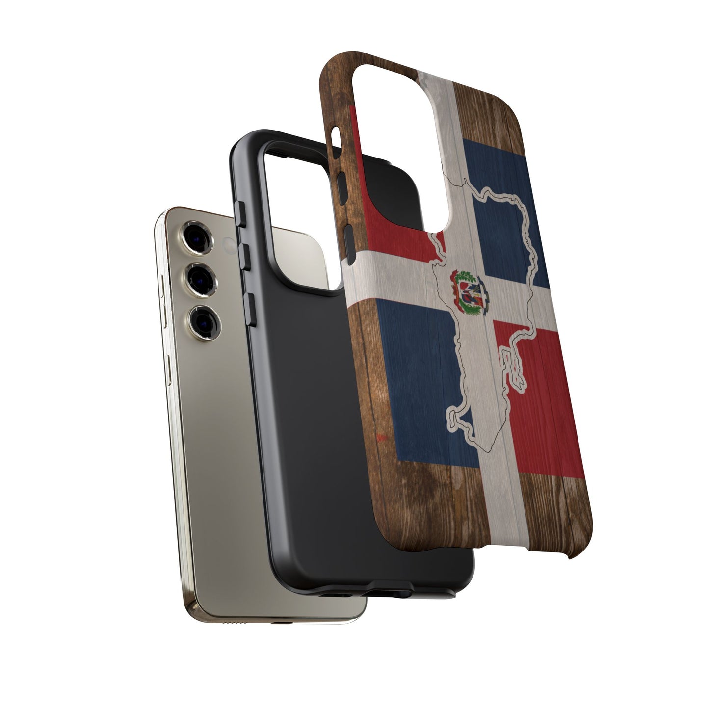 Dominican Republic Flag Phone Map Case Protective Tough Cover Flag of Dominican Pride Hard Plastic Back DR Flag Cover Dominicana
