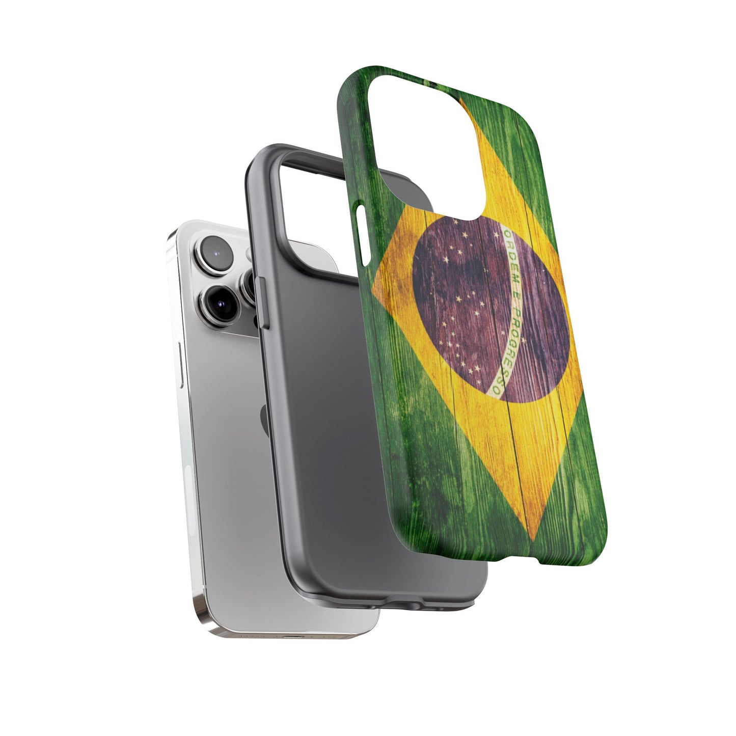 Brazil Phone Case Protective Tough Cover Flag of Brazil Samsung Brazilian Pride Hard Plastic Back Brazil Flag Cover IPhone Souvenir Gift Protective Case