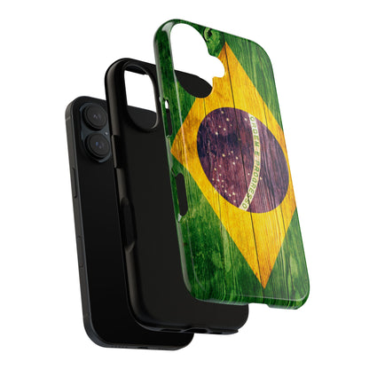 Brazil Phone Case Protective Tough Cover Flag of Brazil Samsung Brazilian Pride Hard Plastic Back Brazil Flag Cover IPhone Souvenir Gift Protective Case