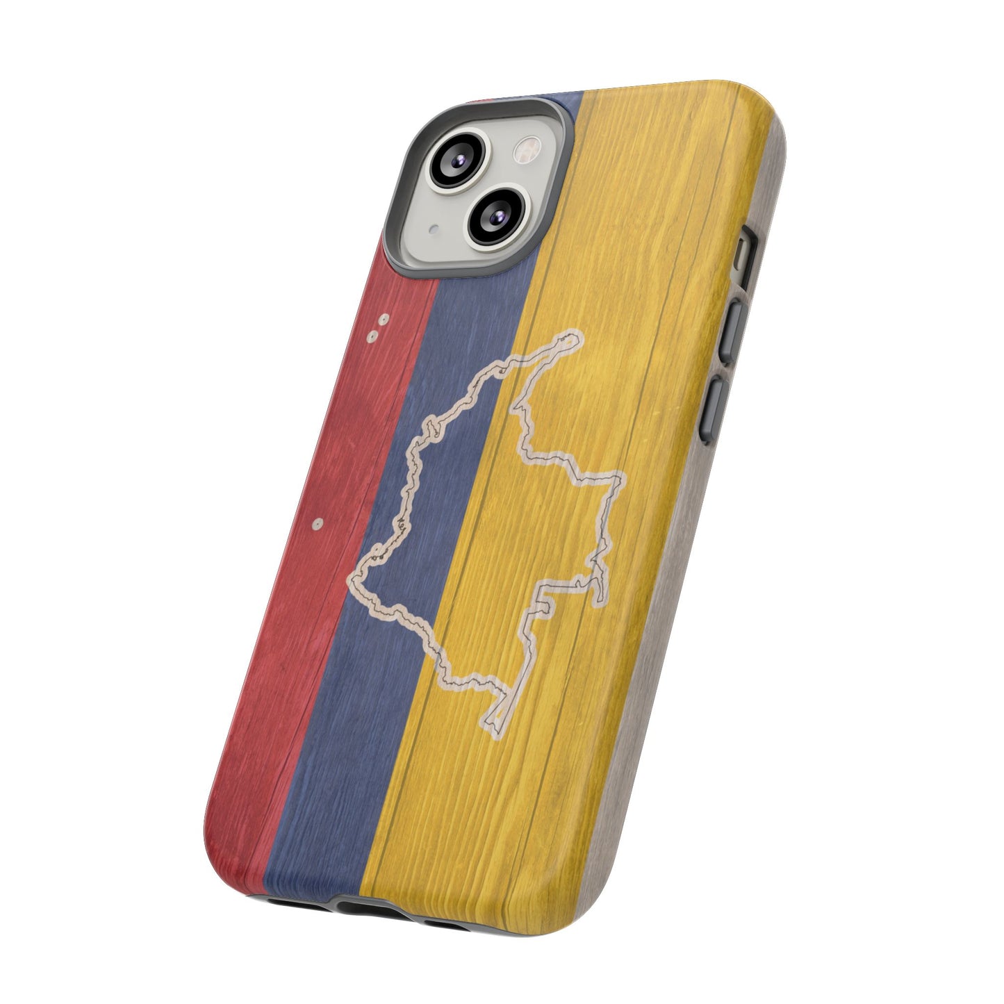Colombian Flag Map Style iPhone Case Protective Tough Cover Flag of Colombia Samsung Colombian Pride Huawei Hard Plastic Back Colombia Phone