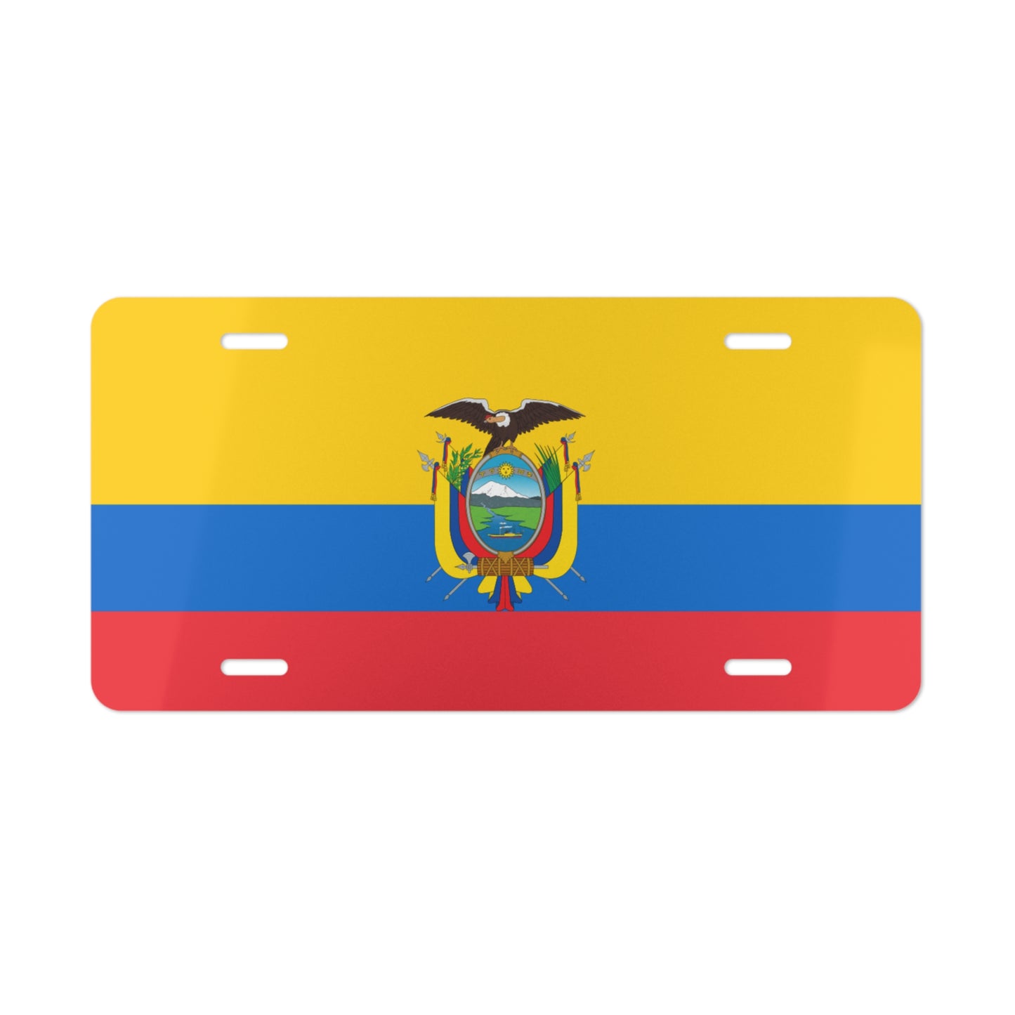 Ecuador Flag Vanity Plate Custom Car Decor Gift Personalized License Plate Automotive Accessory Car Enthusiasts Ecuadorian Pride Souvenir