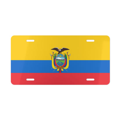 Ecuador Flag Vanity Plate Custom Car Decor Gift Personalized License Plate Automotive Accessory Car Enthusiasts Ecuadorian Pride Souvenir