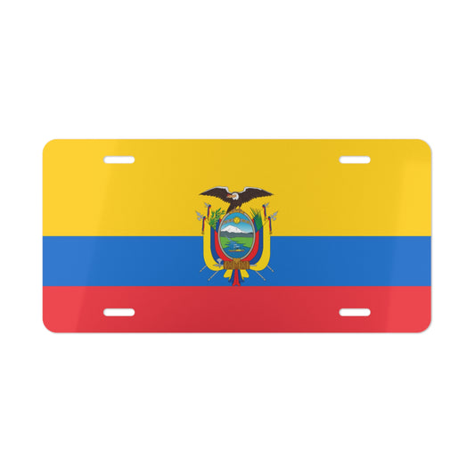 Ecuador Flag Vanity Plate Custom Car Decor Gift Personalized License Plate Automotive Accessory Car Enthusiasts Ecuadorian Pride Souvenir