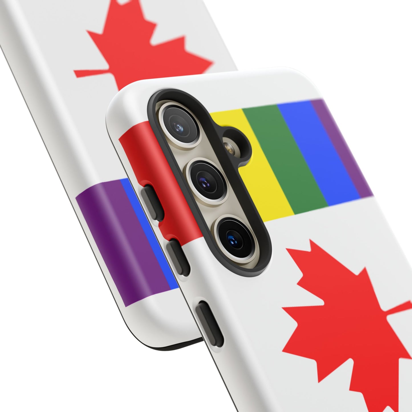Pride Flag Phone Case -Tough Cases for LGBTQ+ Supporters Canada Theme Rainbow Design Colorful Accessories Birthday Gift