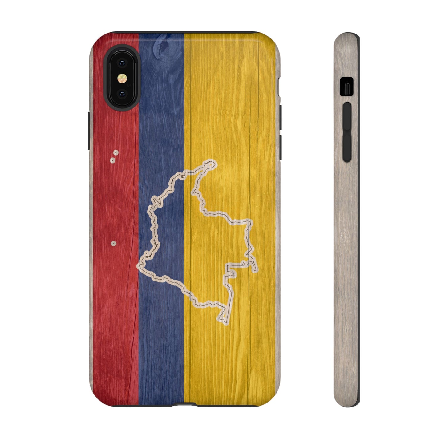 Colombian Flag Map Style iPhone Case Protective Tough Cover Flag of Colombia Samsung Colombian Pride Huawei Hard Plastic Back Colombia Phone