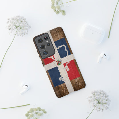 Dominican Republic Flag Phone Map Case Protective Tough Cover Flag of Dominican Pride Hard Plastic Back DR Flag Cover Dominicana