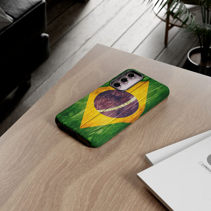 Brazil Phone Case Protective Tough Cover Flag of Brazil Samsung Brazilian Pride Hard Plastic Back Brazil Flag Cover IPhone Souvenir Gift Protective Case