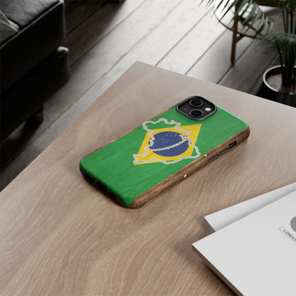 Brazil Flag Phone Map Case Protective Tough Cover Flag of Brazil Samsung Brazilian Pride Hard Plastic Back Brazil Flag Cover