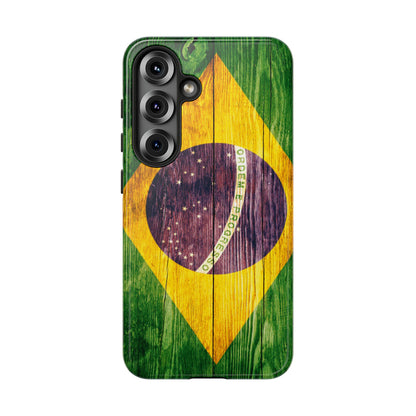 Brazil Phone Case Protective Tough Cover Flag of Brazil Samsung Brazilian Pride Hard Plastic Back Brazil Flag Cover IPhone Souvenir Gift Protective Case