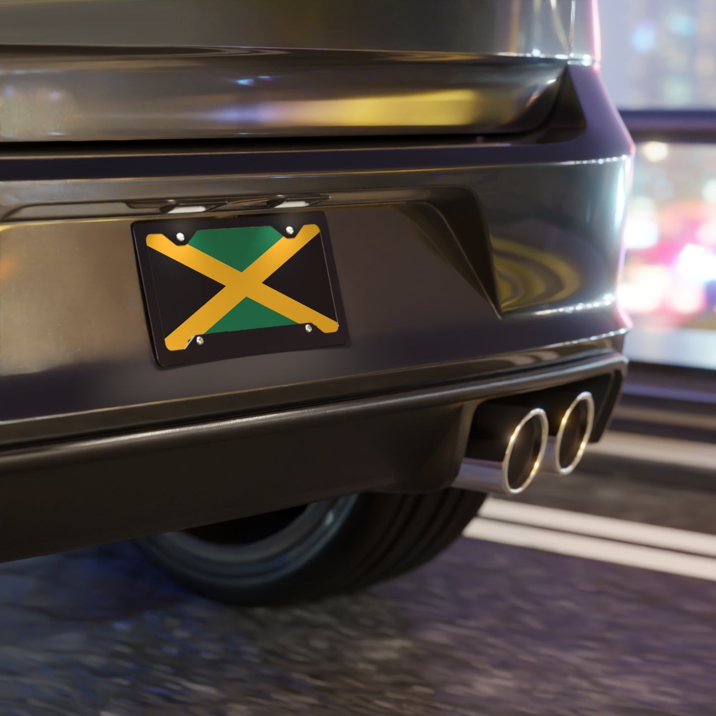 Jamaican Flag Vanity Plate Custom Car Decor Gift Personalized Jamaica License Plate Automotive Accessory Car Enthusiasts Jamaican Pride