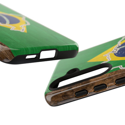 Brazil Flag Phone Map Case Protective Tough Cover Flag of Brazil Samsung Brazilian Pride Hard Plastic Back Brazil Flag Cover