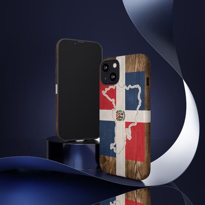 Dominican Republic Flag Phone Map Case Protective Tough Cover Flag of Dominican Pride Hard Plastic Back DR Flag Cover Dominicana