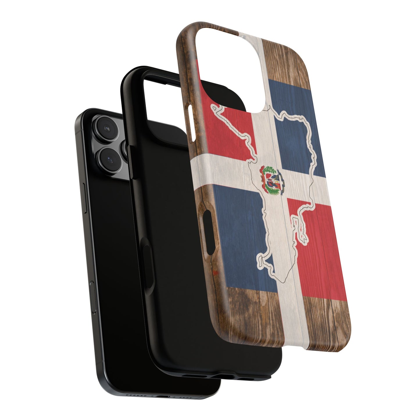 Dominican Republic Flag Phone Map Case Protective Tough Cover Flag of Dominican Pride Hard Plastic Back DR Flag Cover Dominicana