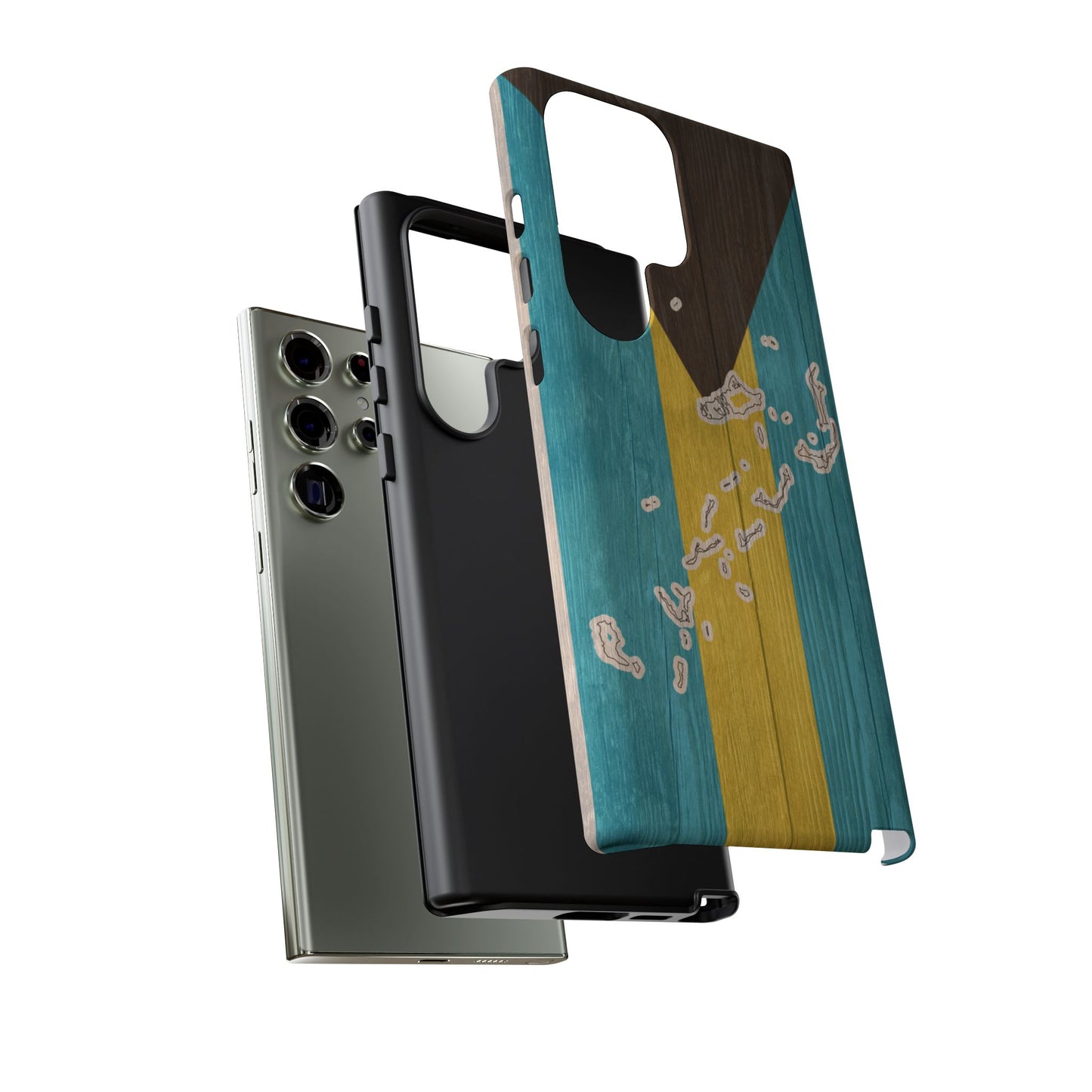 Bahamas Flag Phone Map Case Protective Tough Cover Flag of Bahamas Samsung Bahamian Pride Hard Plastic Back Bahamas Flag Cover