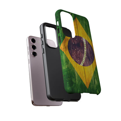 Brazil Phone Case Protective Tough Cover Flag of Brazil Samsung Brazilian Pride Hard Plastic Back Brazil Flag Cover IPhone Souvenir Gift Protective Case