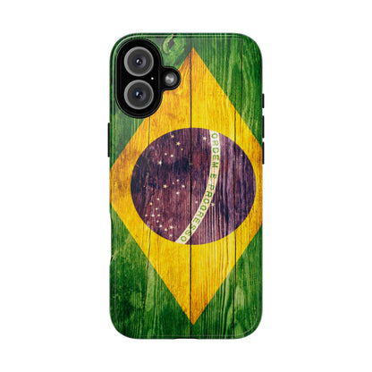 Brazil Phone Case Protective Tough Cover Flag of Brazil Samsung Brazilian Pride Hard Plastic Back Brazil Flag Cover IPhone Souvenir Gift Protective Case