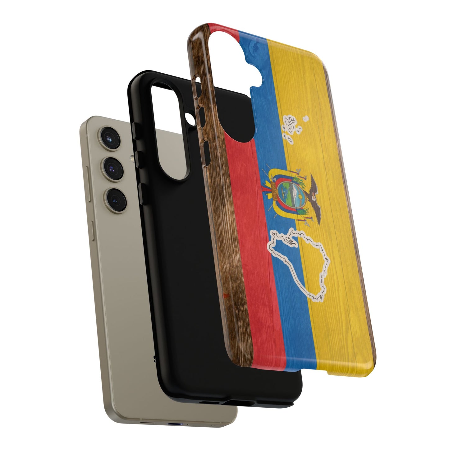 Ecuador Flag Phone Map Case Protective Tough Cover Flag of Ecuador Samsung Ecuadorian Pride Hard Plastic Back Ecuadorian Flag Cover